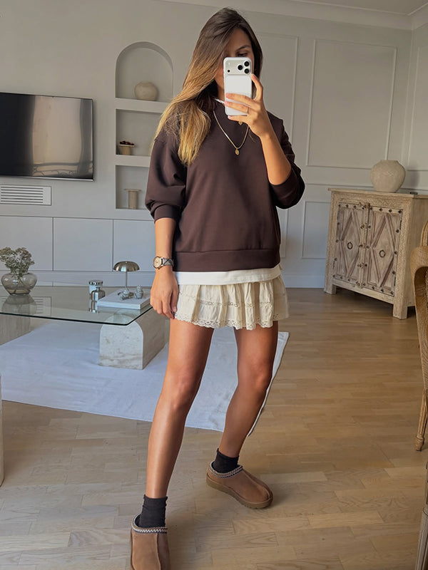 Mumsmode Zwangerschaps Sweatshirts Dagelijks Koffie Basis