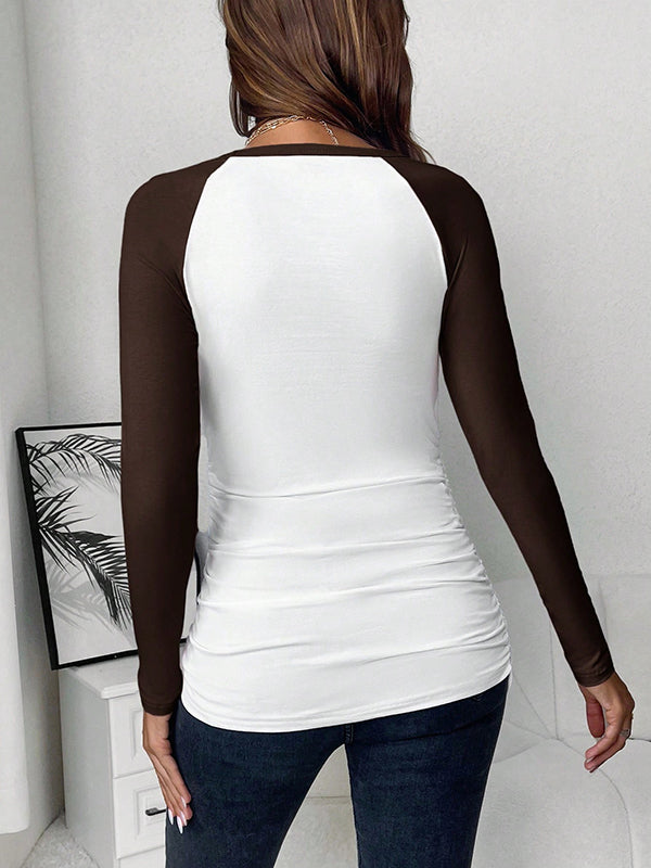 Mumsmode Zwangerschaps T-shirt Dagelijks Basis Kleurblok Bodycon