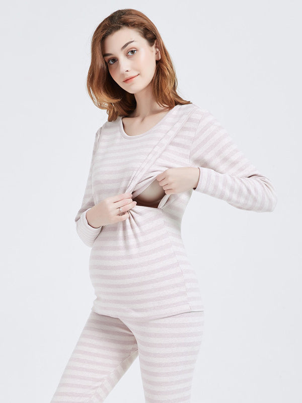 Mumsmode Zwangerschaps Borstvoedingshirts Dagelijks Comfortabel Gestreept Patchwork