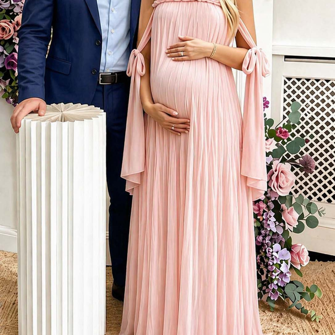 roze babyshower zwangerschapsjurk